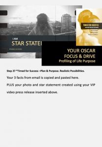 stars and heroes, profiling of character, vip report, step 27