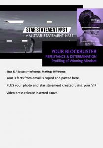 stars and heroes, profiling of character, vip report, step 31
